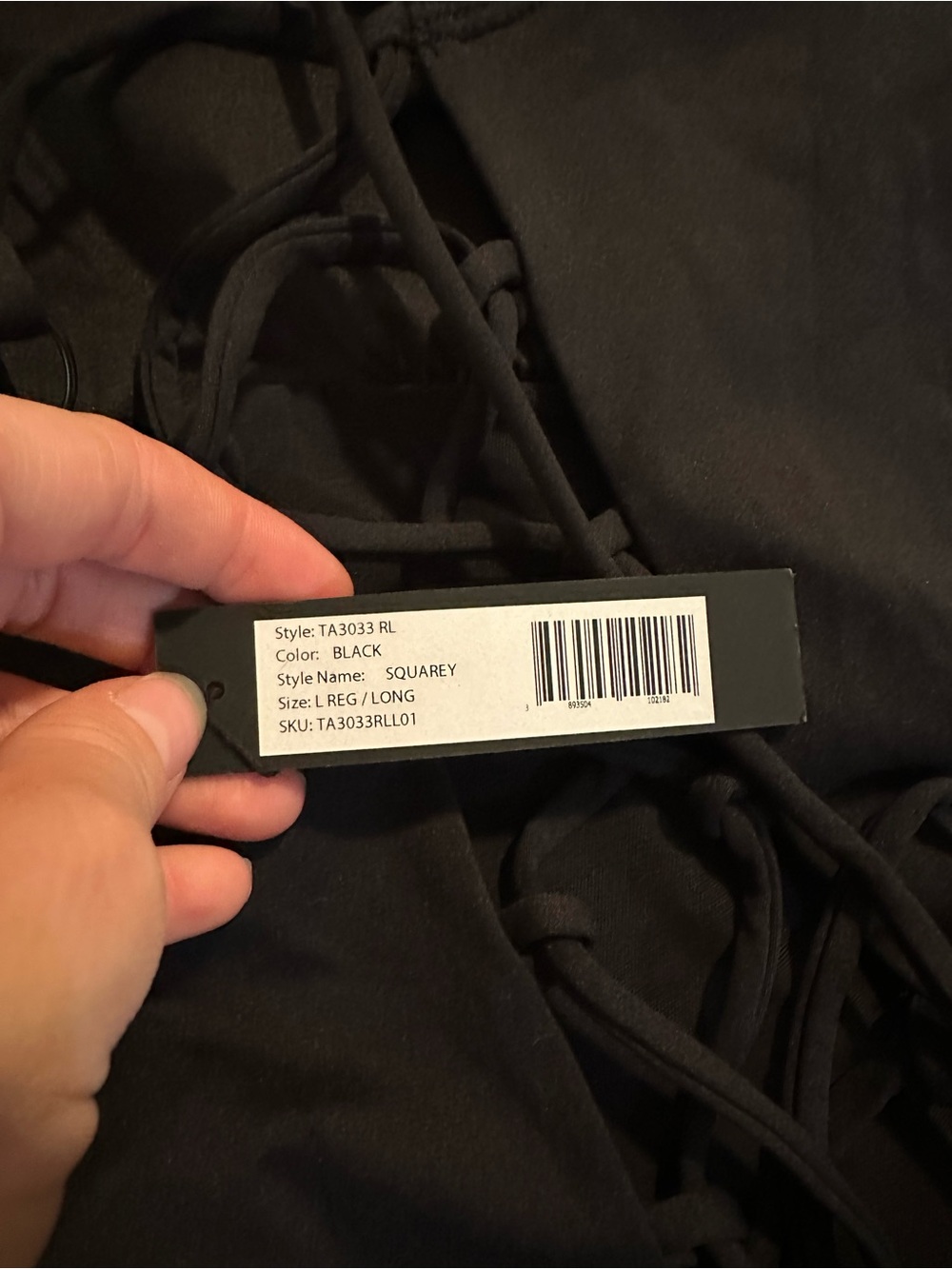NWT TA3 Squarey large one piece swimsuit black large regular - Picture 4 of 4